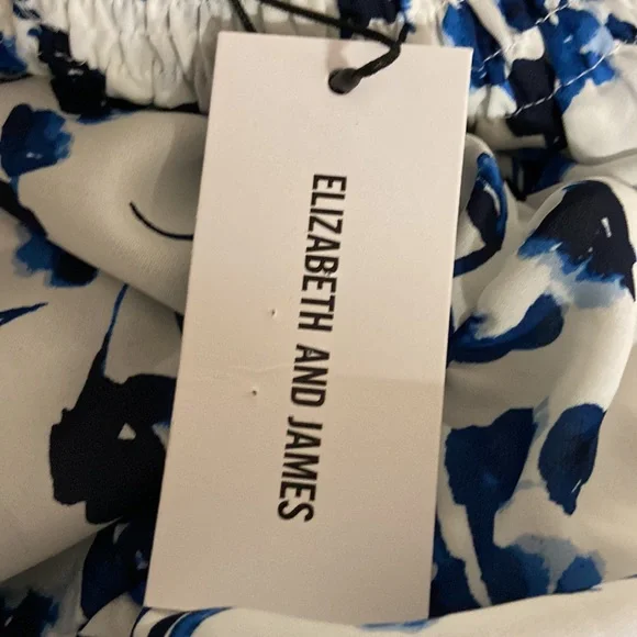 NWT Elizabeth and James Blue Floral Smocked Neck Tiered Maxi Dress Womens XXL - Picture 10 of 10